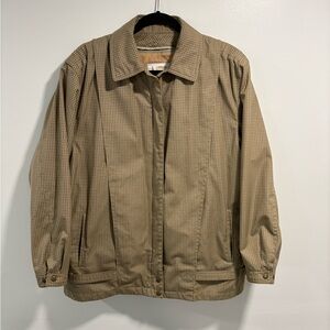 Vintage London Fog Tan Checkered Utility Jacket